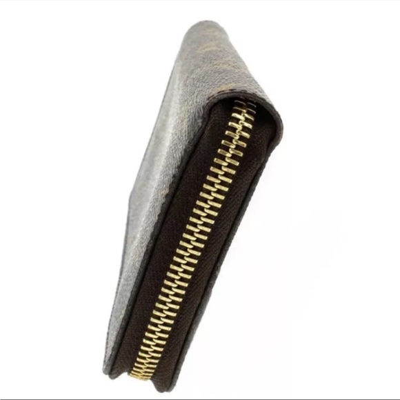 Louise Vuitton Monogram Zippy Compact Coated Canvas Brown Wallet - EUC - Picture 8 of 11